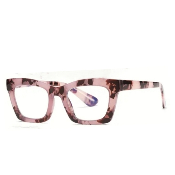 +4.00 Square reading glasses Oprah style Blue light blocking - Picture 2 of 5